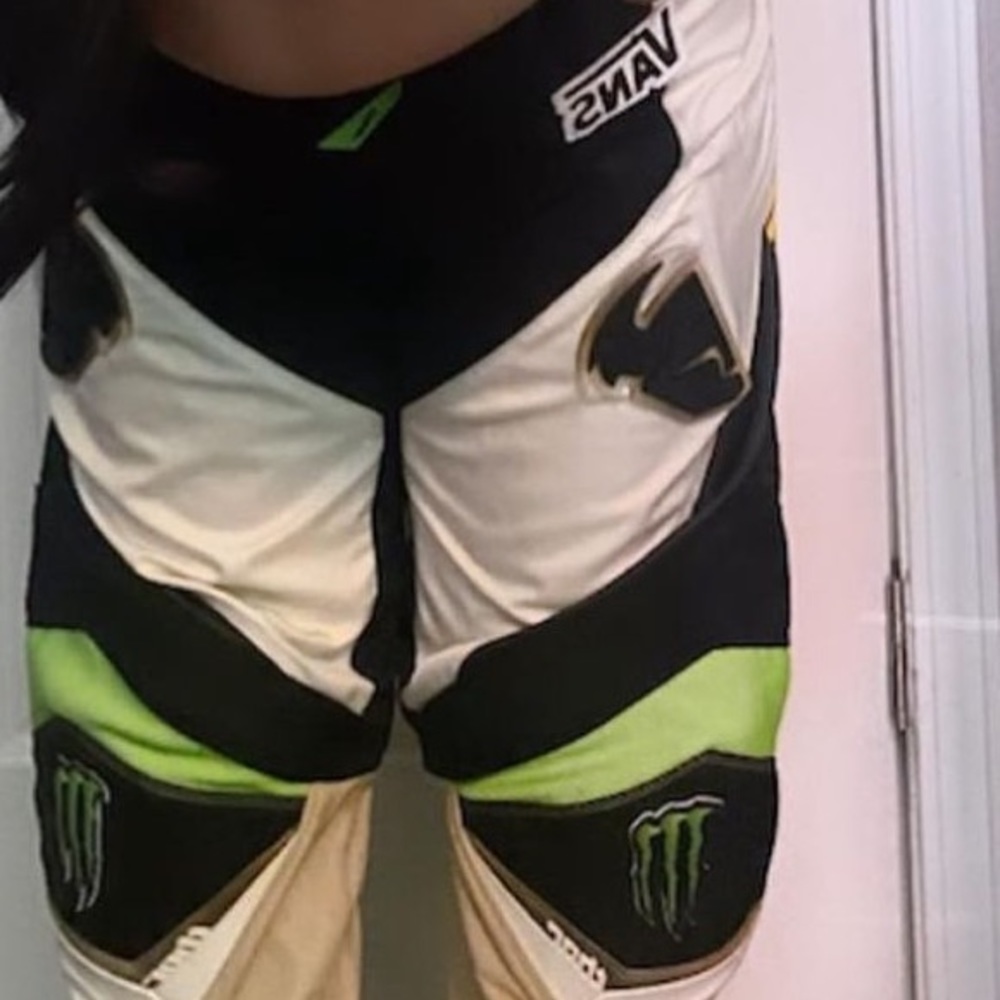 Racer Style Patched Pants
